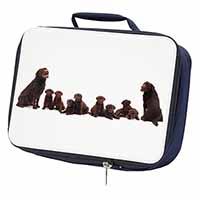 Chocolate Labrador Puppies Navy Insulated School Lunch Box/Picnic Bag