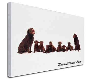 Chocolate Labradors-Love Canvas X-Large 30"x20" Wall Art Print