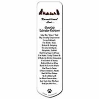 Chocolate Labradors-Love Bookmark, Book mark, Printed full colour