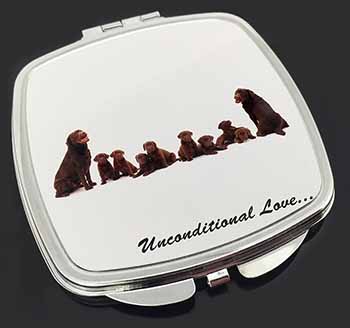 Chocolate Labradors-Love Make-Up Compact Mirror