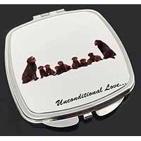 Chocolate Labradors-Love Make-Up Compact Mirror