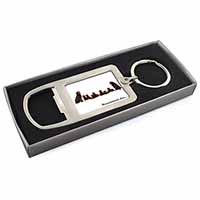 Chocolate Labradors-Love Chrome Metal Bottle Opener Keyring in Box