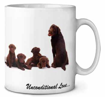 Chocolate Labradors-Love Ceramic 10oz Coffee Mug/Tea Cup