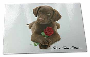 Large Glass Cutting Chopping Board Labrador Puppy 