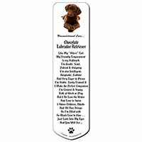 Chocolate Labrador Puppy Bookmark, Book mark, Printed full colour