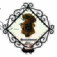Chocolate Labrador Puppy Wrought Iron Wall Art Candle Holder