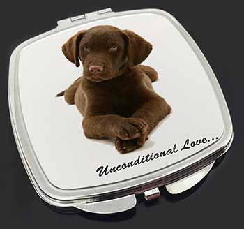 Chocolate Labrador Puppy Make-Up Compact Mirror