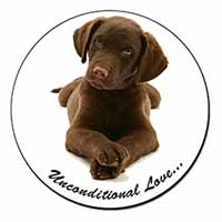 Chocolate Labrador Puppy Fridge Magnet Printed Full Colour