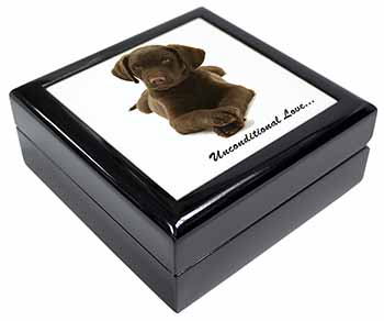 Chocolate Labrador Puppy Keepsake/Jewellery Box