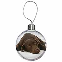 Chocolate Labrador Dog Christmas Bauble