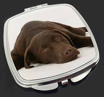 Chocolate Labrador Dog Make-Up Compact Mirror