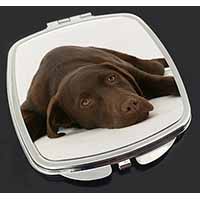 Chocolate Labrador Dog Make-Up Compact Mirror