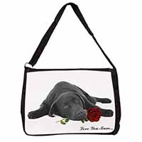 Labrador with Rose 