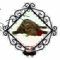 Chocolate Labrador with Red Rose Wrought Iron Wall Art Candle Holder