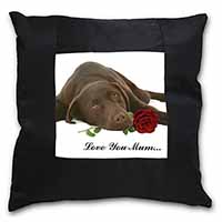 Choc Labrador with Rose 