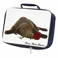 Choc Labrador with Rose 