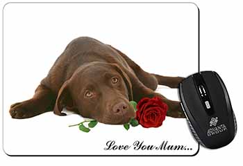 Choc Labrador with Rose 