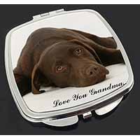 Chocolate Labrador Grandma Make-Up Compact Mirror