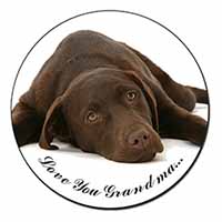 Chocolate Labrador Grandma Fridge Magnet Printed Full Colour