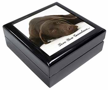 Chocolate Labrador Grandma Keepsake/Jewellery Box