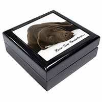 Chocolate Labrador Grandma Keepsake/Jewellery Box