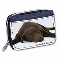 Chocolate Labrador Grandma Unisex Denim Purse Wallet