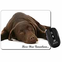 Chocolate Labrador Grandma Computer Mouse Mat