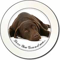 Chocolate Labrador Grandma Car or Van Permit Holder/Tax Disc Holder