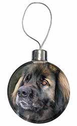 Black Leonberger Dog Christmas Bauble