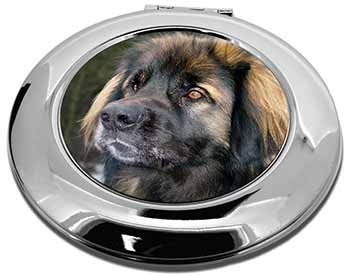 Black Leonberger Dog Make-Up Round Compact Mirror