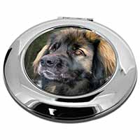 Black Leonberger Dog Make-Up Round Compact Mirror