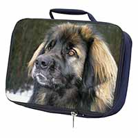Black Leonberger Dog Navy Insulated School Lunch Box/Picnic Bag