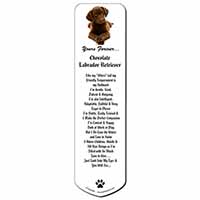 Chocolate Labrador Dog Love Bookmark, Book mark, Printed full colour