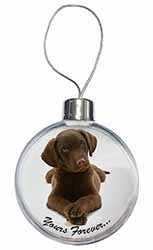 Chocolate Labrador Dog Love Christmas Bauble