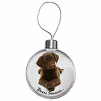 Chocolate Labrador Dog Love Christmas Bauble