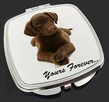 Chocolate Labrador Dog Love Make-Up Compact Mirror