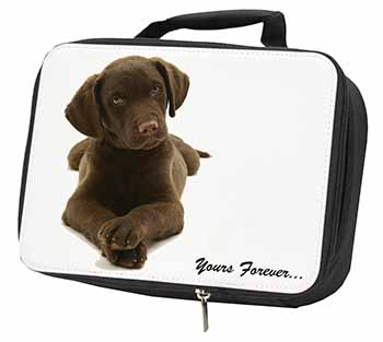 Chocolate Labrador Dog Love Black Insulated School Lunch Box/Picnic Bag