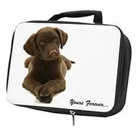 Chocolate Labrador Dog Love Black Insulated School Lunch Box/Picnic Bag