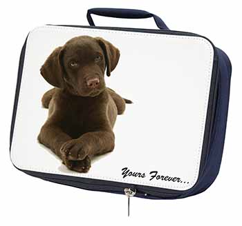 Chocolate Labrador Dog Love Navy Insulated School Lunch Box/Picnic Bag