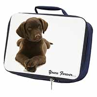 Chocolate Labrador Dog Love Navy Insulated School Lunch Box/Picnic Bag