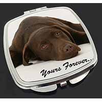 Chocolate Labrador Dog Love Make-Up Compact Mirror