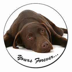 Chocolate Labrador Dog Love Fridge Magnet Printed Full Colour