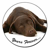 Chocolate Labrador Dog Love Fridge Magnet Printed Full Colour