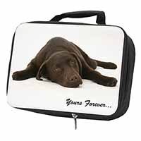 Chocolate Labrador Dog Love Black Insulated School Lunch Box/Picnic Bag