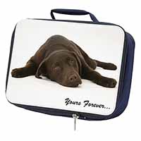 Chocolate Labrador Dog Love Navy Insulated School Lunch Box/Picnic Bag