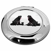 Black Labradors Make-Up Round Compact Mirror