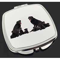 Black Labradors Make-Up Compact Mirror