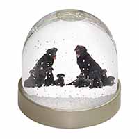 Black Labradors Snow Globe Photo Waterball