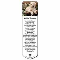 Yellow Labrador Puppy Bookmark, Book mark, Printed full colour