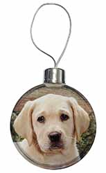 Yellow Labrador Puppy Christmas Bauble